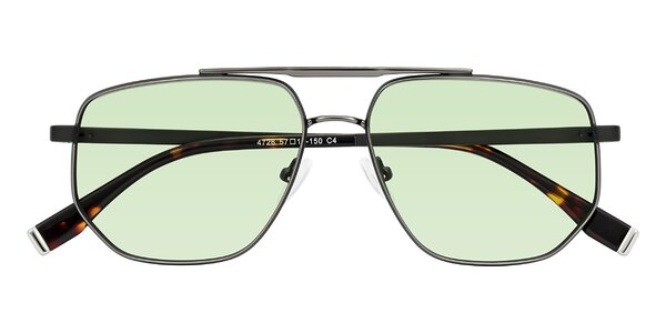 Front of Kailani in Gunmetal/Matte Dark Green