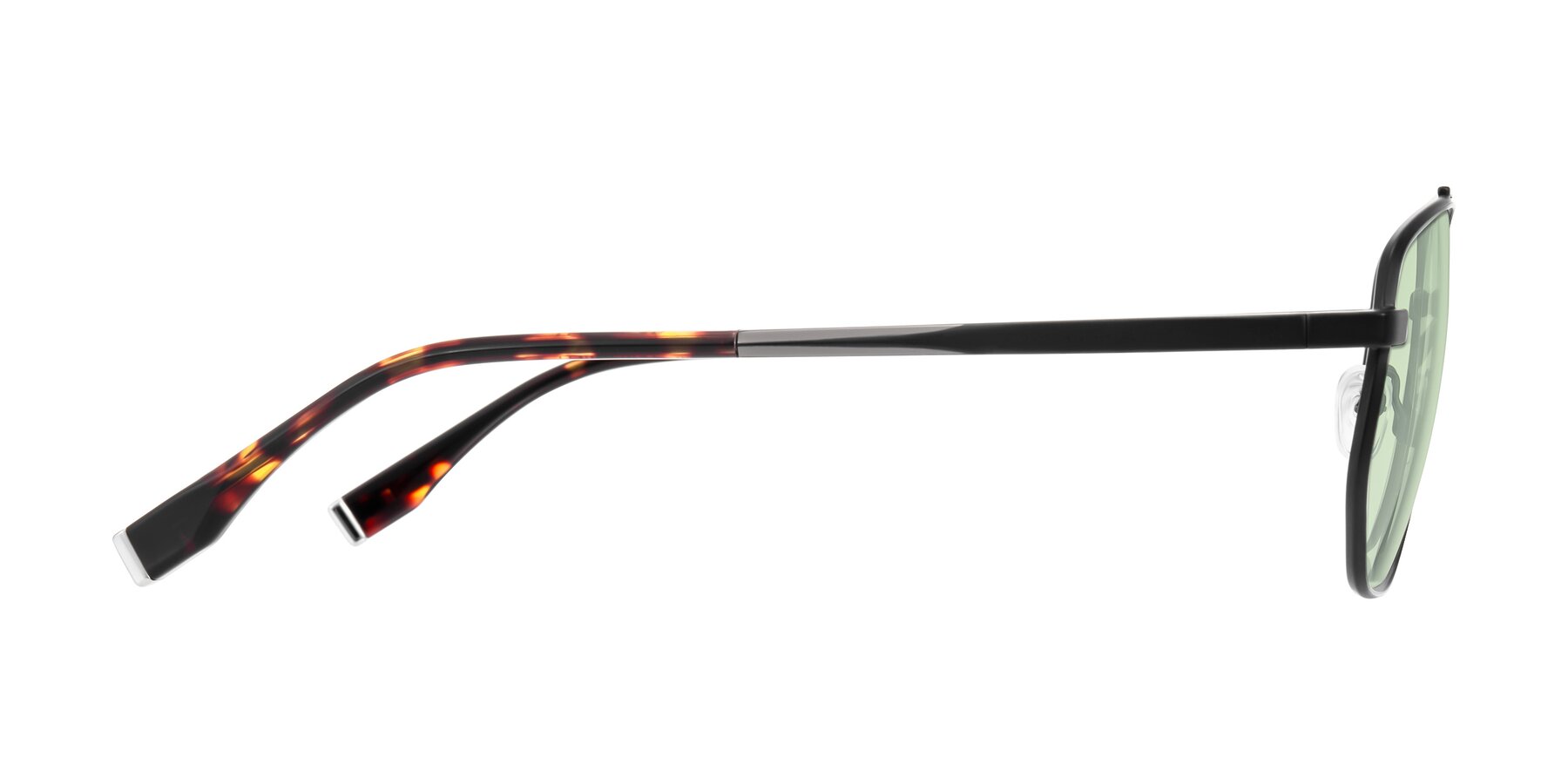 Side of Kailani in Gunmetal/Matte Dark Green with Light Green Tinted Lenses