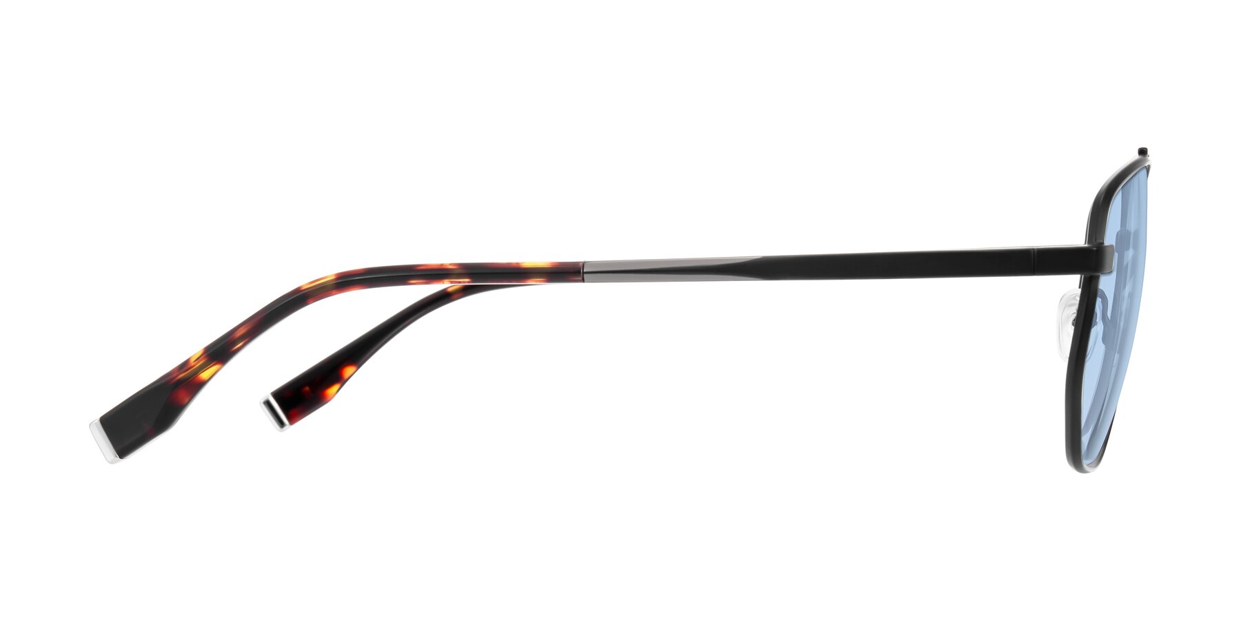 Side of Kailani in Gunmetal/Matte Dark Green with Light Blue Tinted Lenses