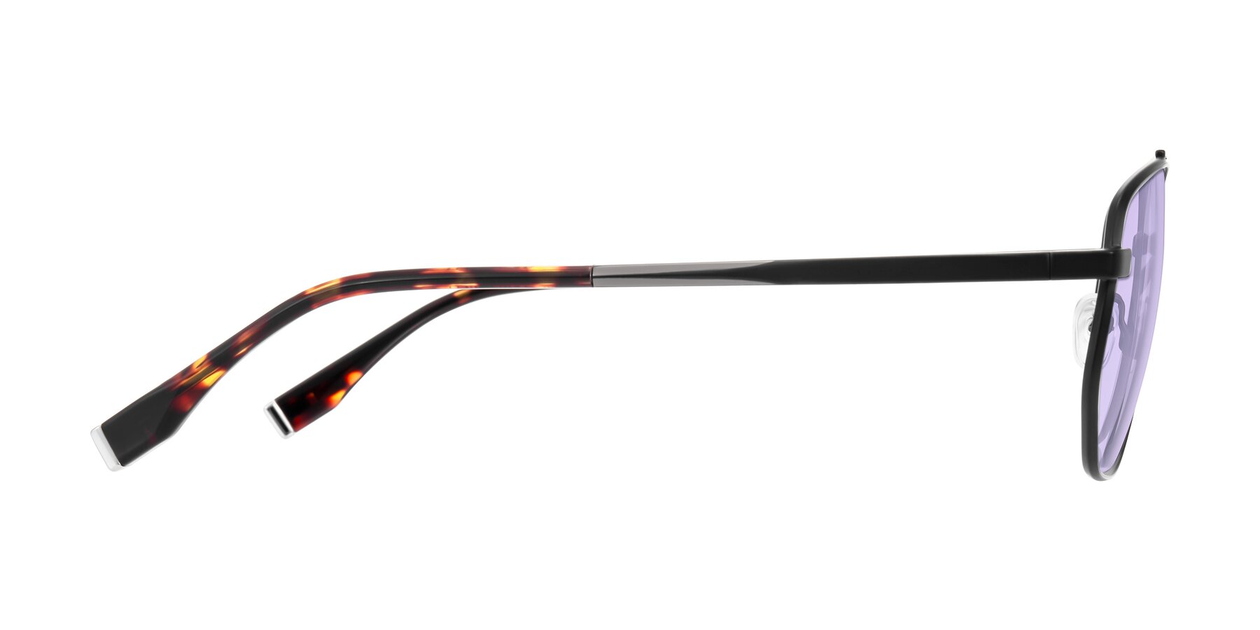Side of Kailani in Gunmetal/Matte Dark Green with Light Purple Tinted Lenses