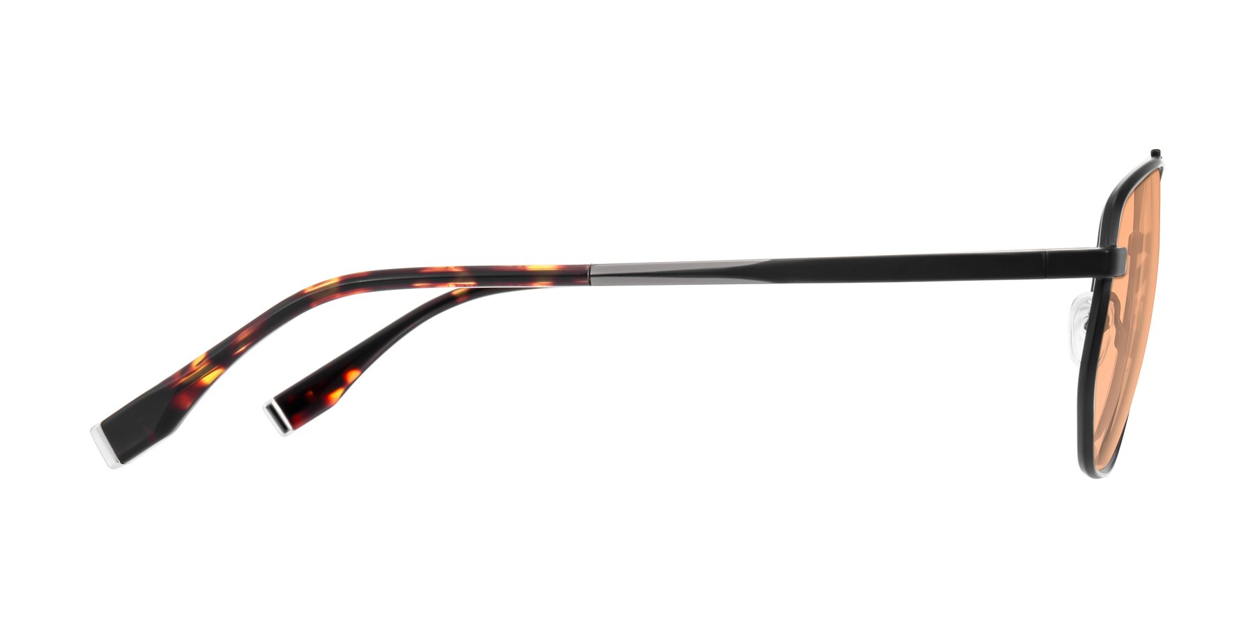 Side of Kailani in Gunmetal/Matte Dark Green with Light Orange Tinted Lenses
