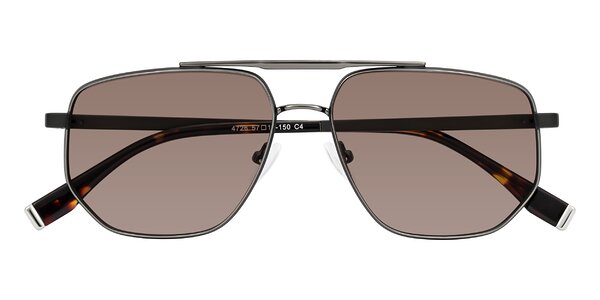 Front of Kailani in Gunmetal/Matte Dark Green
