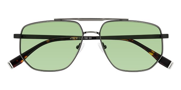 Front of Kailani in Gunmetal/Matte Dark Green