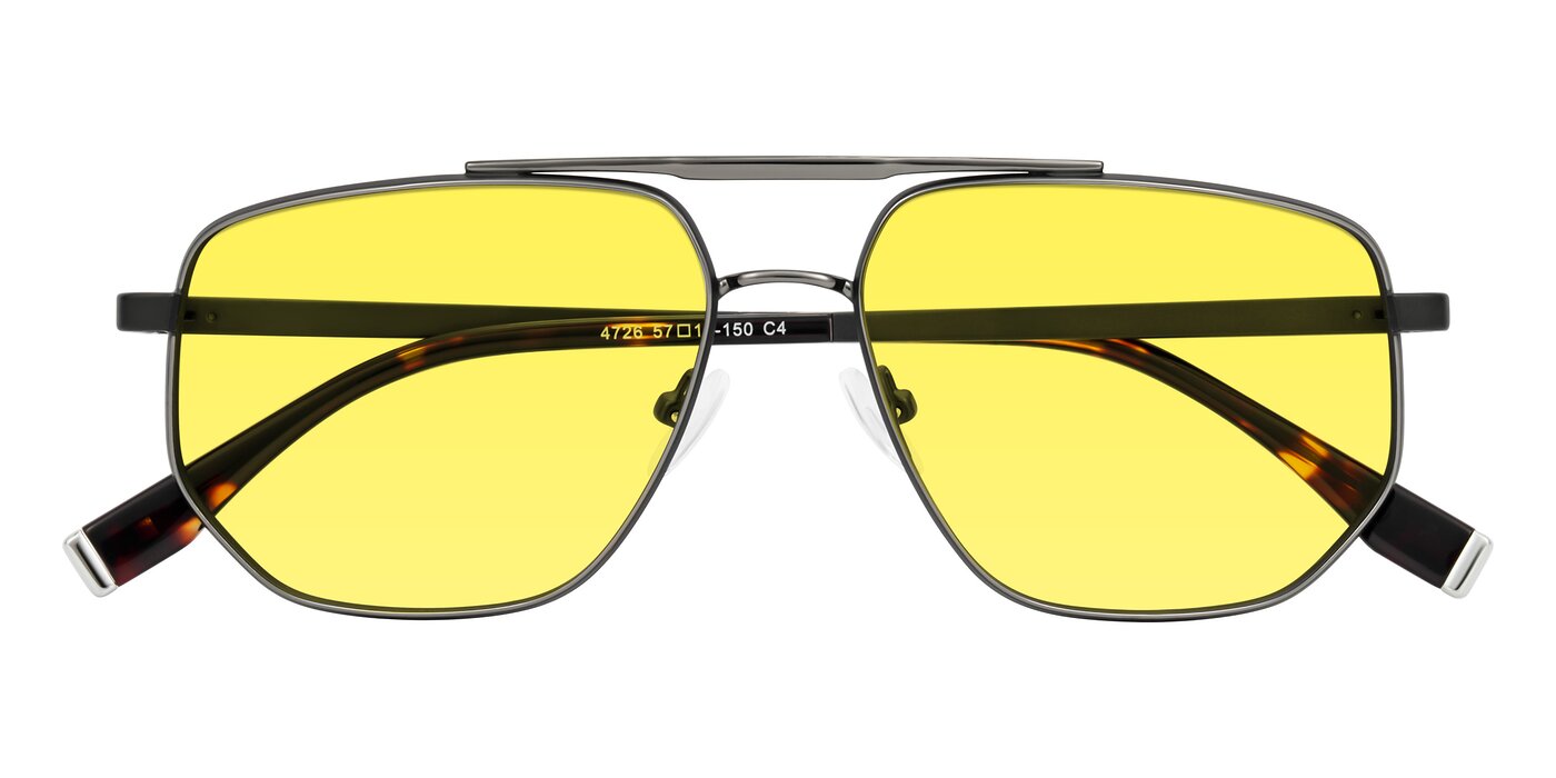 Kailani - Gunmetal/Matte Dark Green Tinted Sunglasses