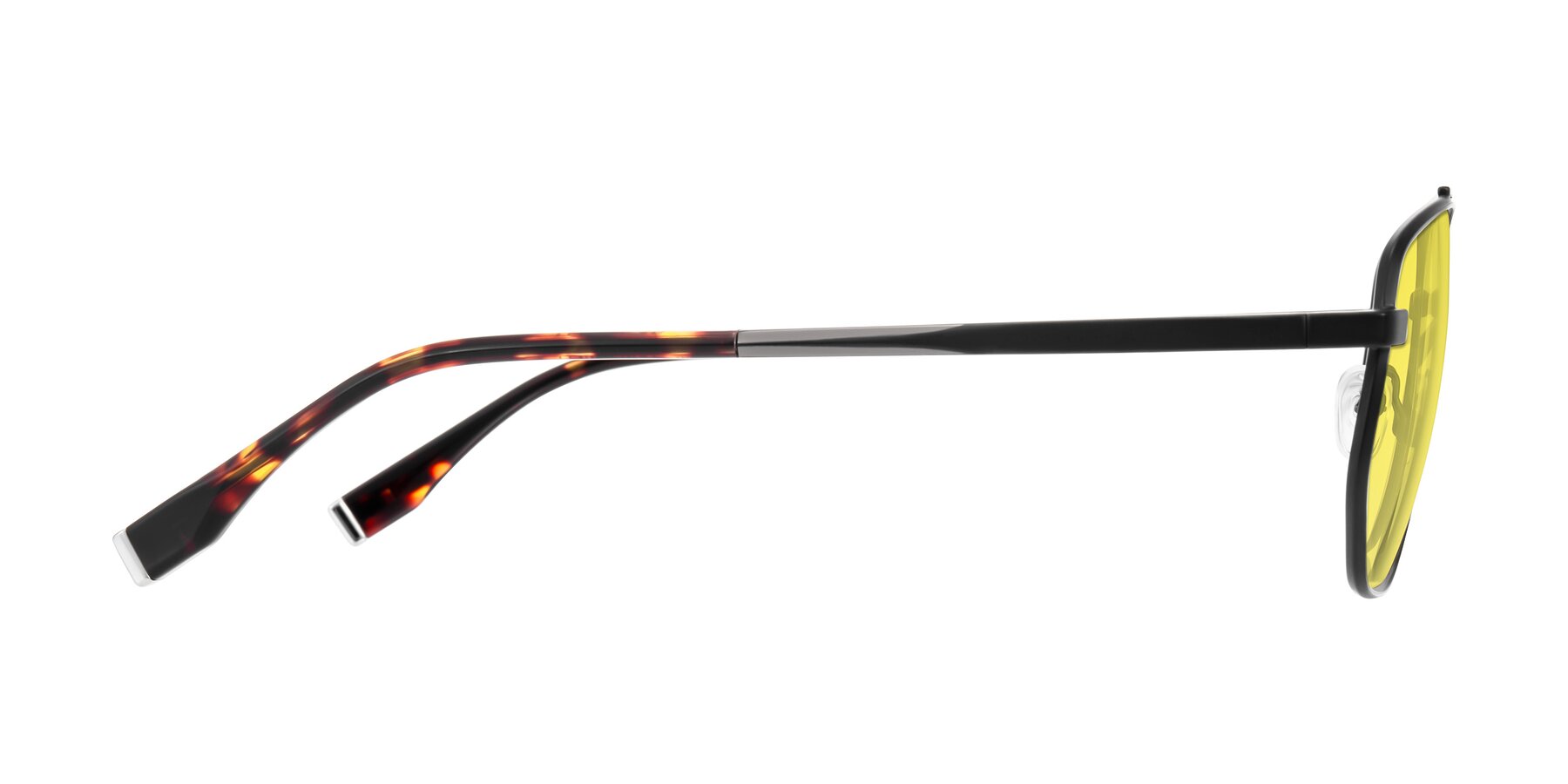 Side of Kailani in Gunmetal/Matte Dark Green with Medium Yellow Tinted Lenses