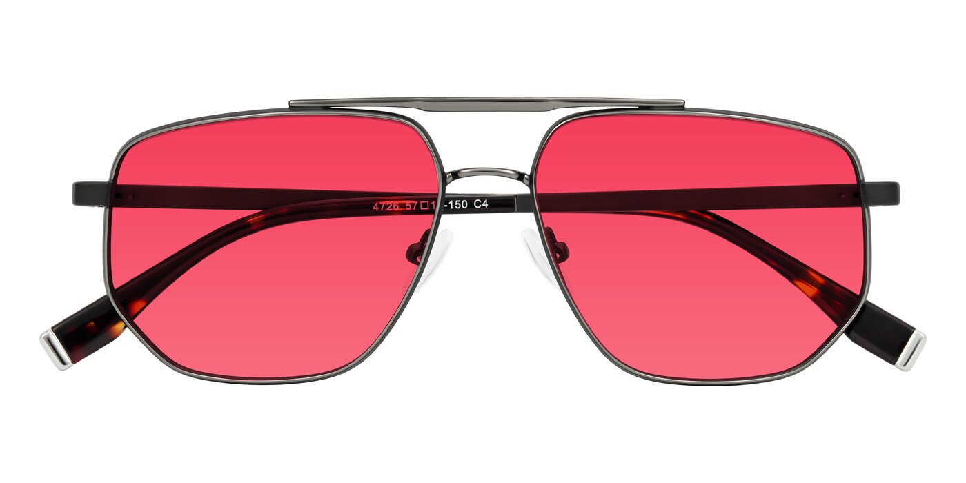 Kailani - Gunmetal/Matte Dark Green Tinted Sunglasses