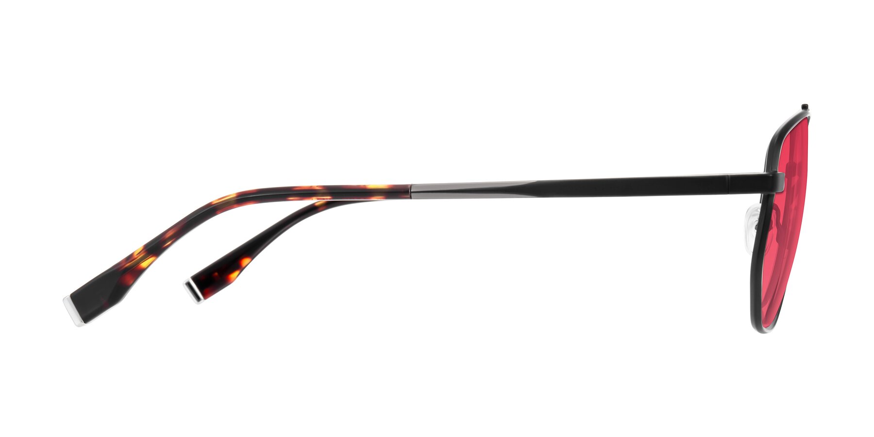 Side of Kailani in Gunmetal/Matte Dark Green with Red Tinted Lenses