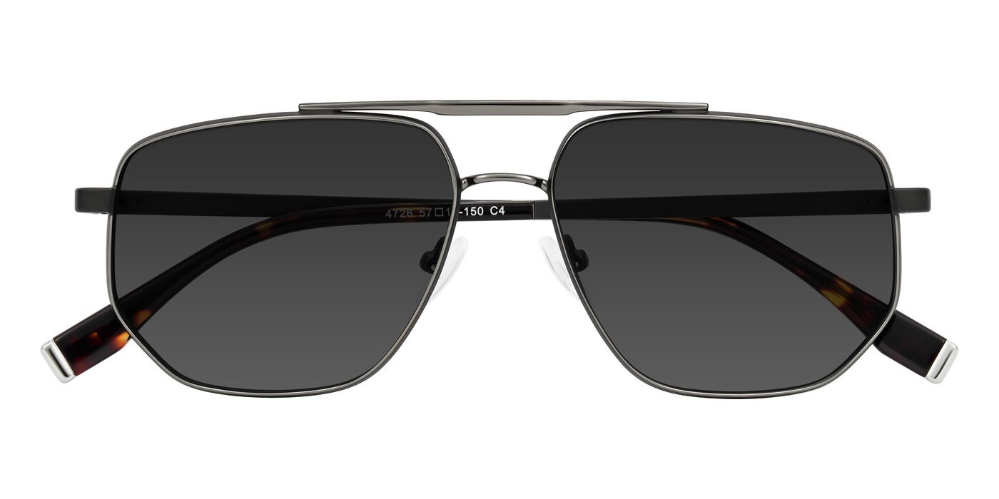 Kailani - Gunmetal/Matte Dark Green Tinted Sunglasses