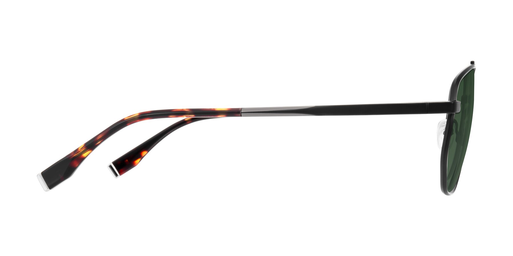 Side of Kailani in Gunmetal/Matte Dark Green with Green Tinted Lenses