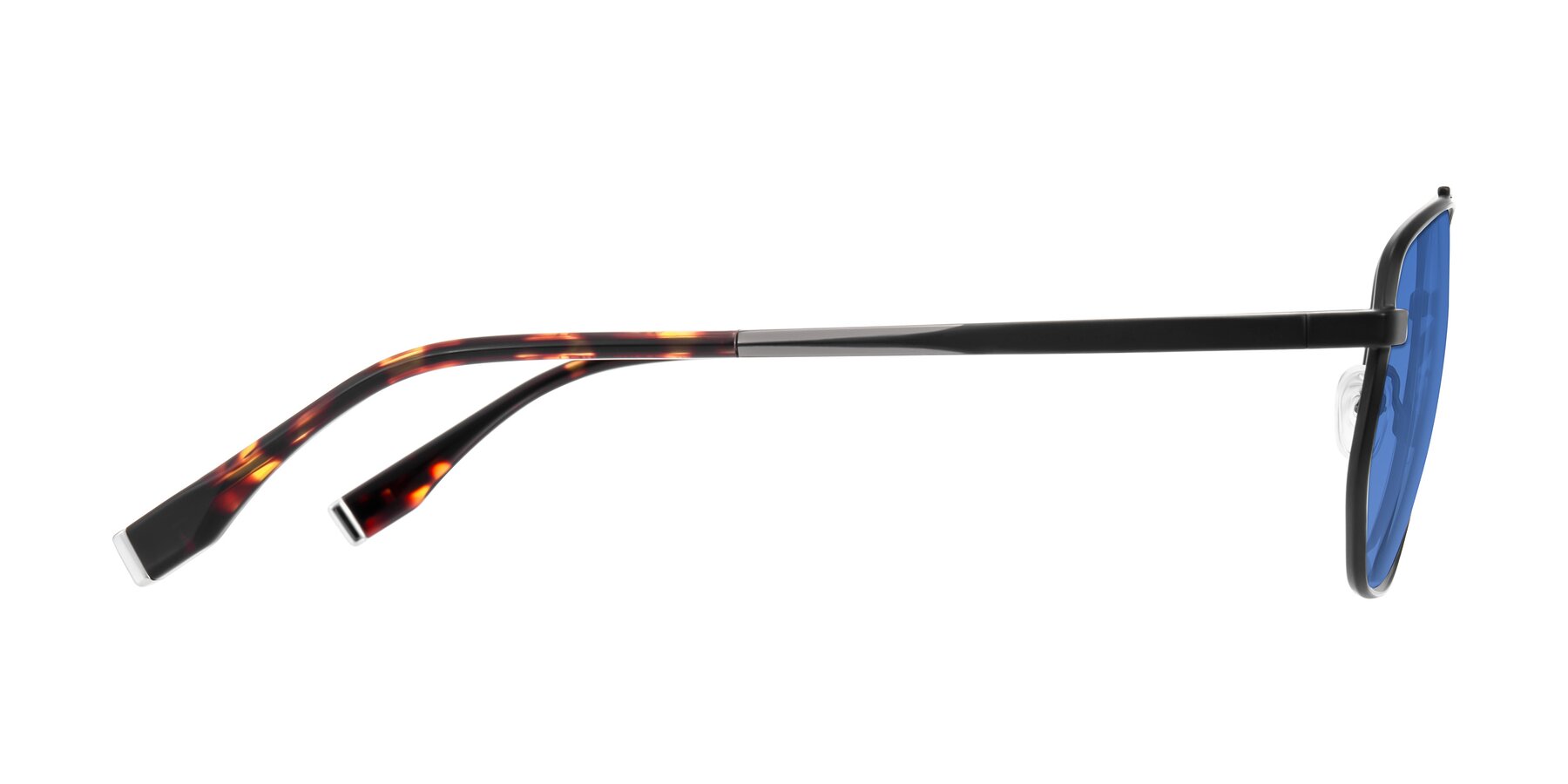 Side of Kailani in Gunmetal/Matte Dark Green with Blue Tinted Lenses