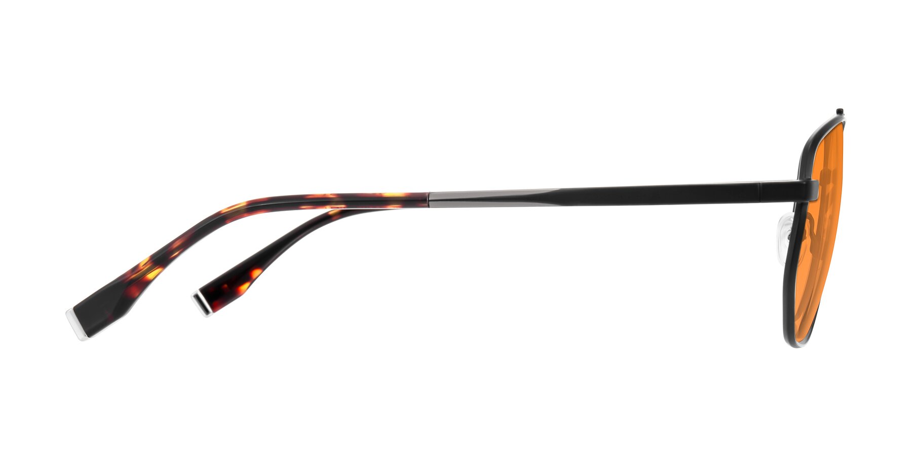 Side of Kailani in Gunmetal/Matte Dark Green with Orange Tinted Lenses