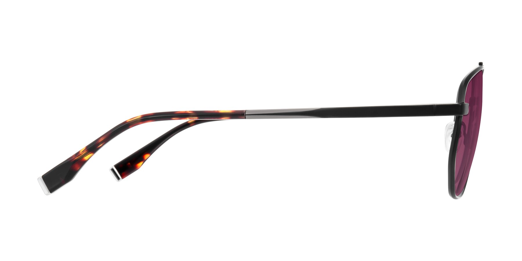 Side of Kailani in Gunmetal/Matte Dark Green with Wine Tinted Lenses