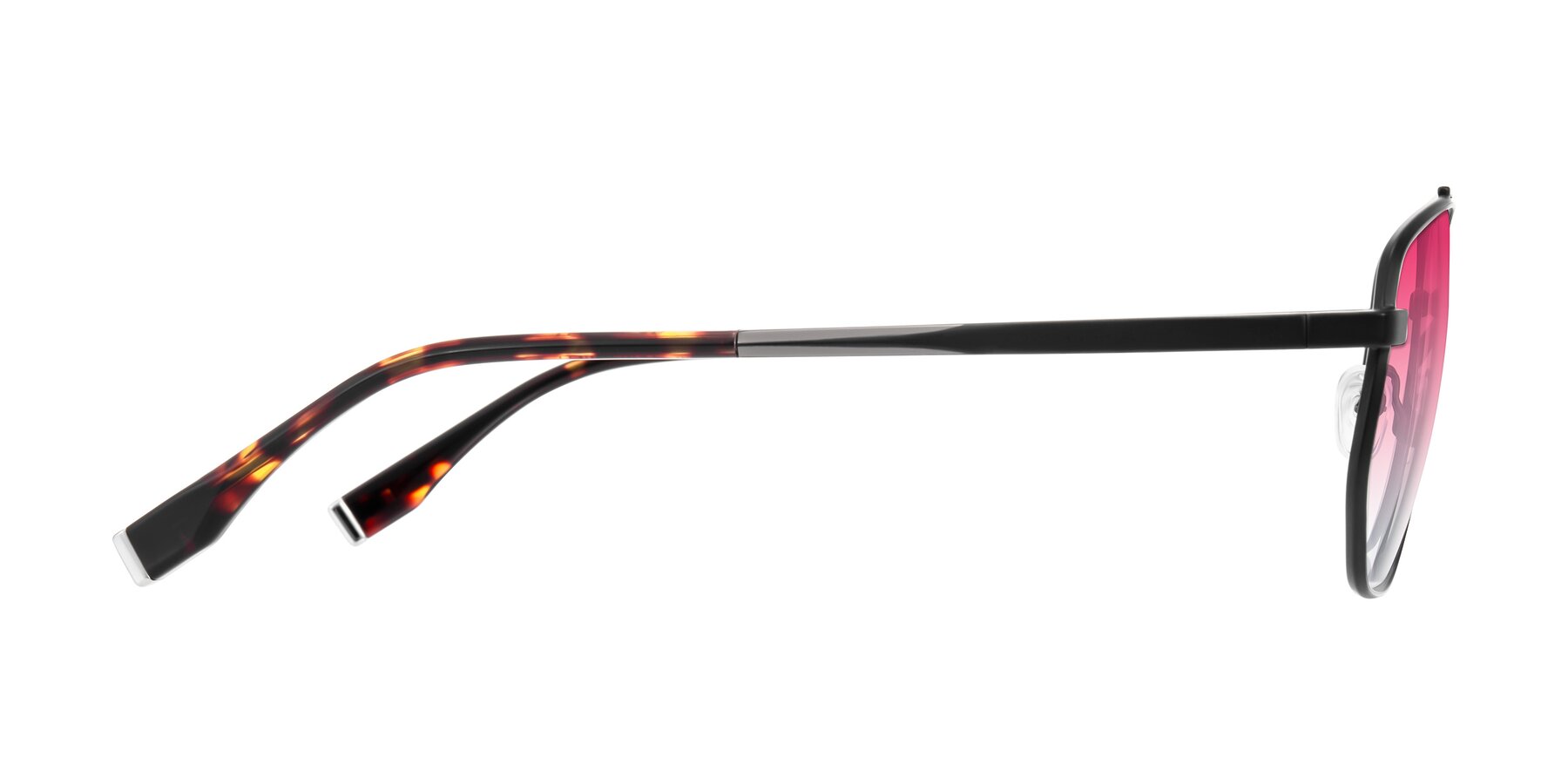 Side of Kailani in Gunmetal/Matte Dark Green with Pink Gradient Lenses