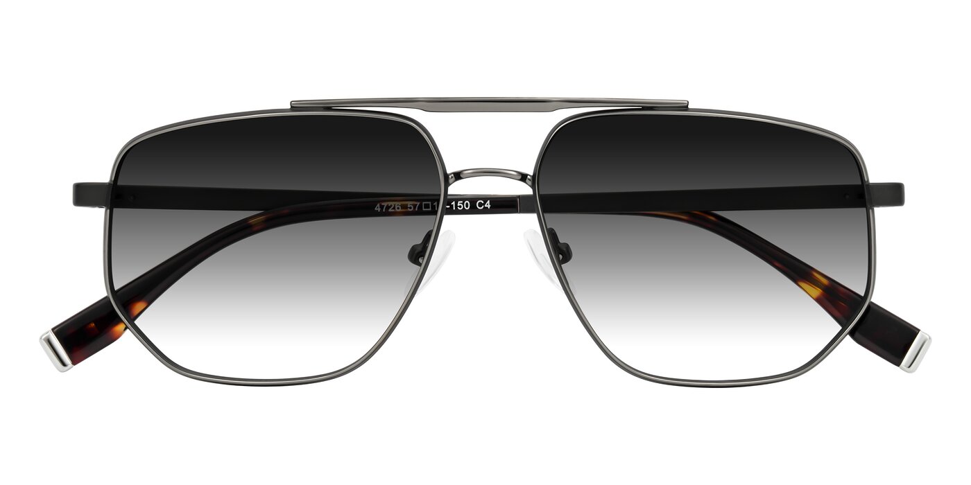 Kailani - Gunmetal/Matte Dark Green Gradient Sunglasses