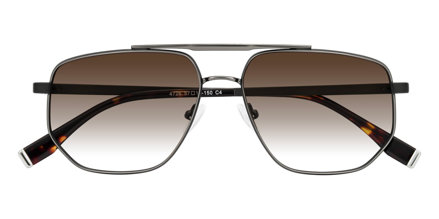 Kailani - Gunmetal/Matte Dark Green Gradient Sunglasses