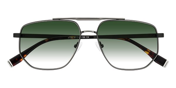 Front of Kailani in Gunmetal/Matte Dark Green