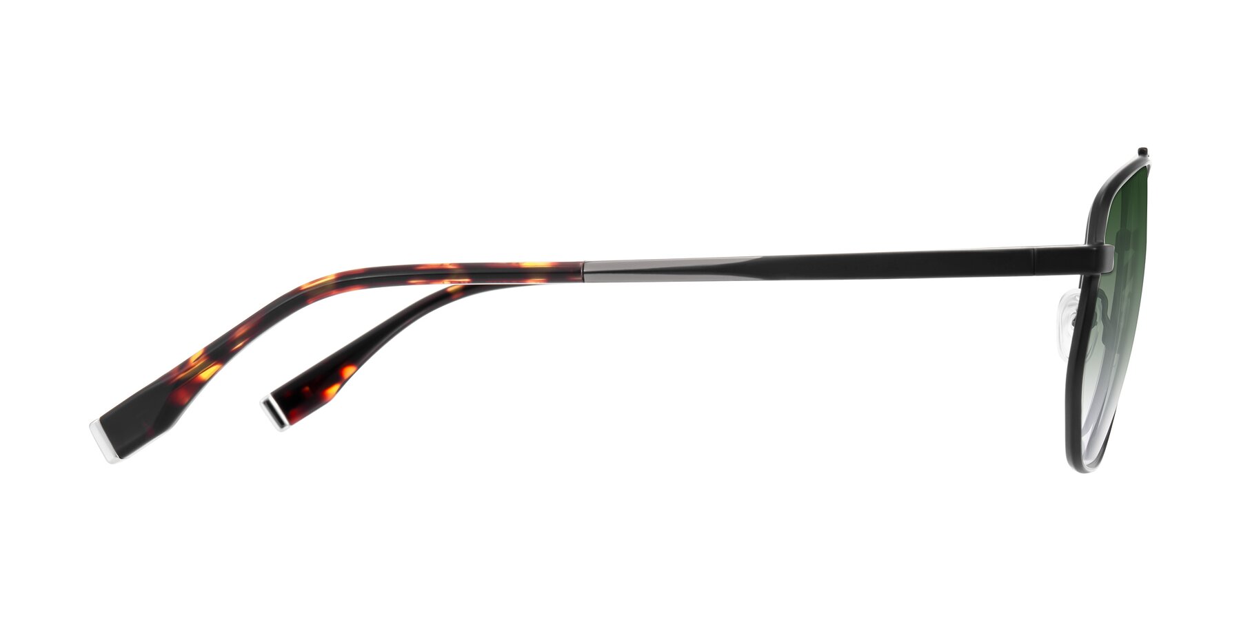 Side of Kailani in Gunmetal/Matte Dark Green with Green Gradient Lenses