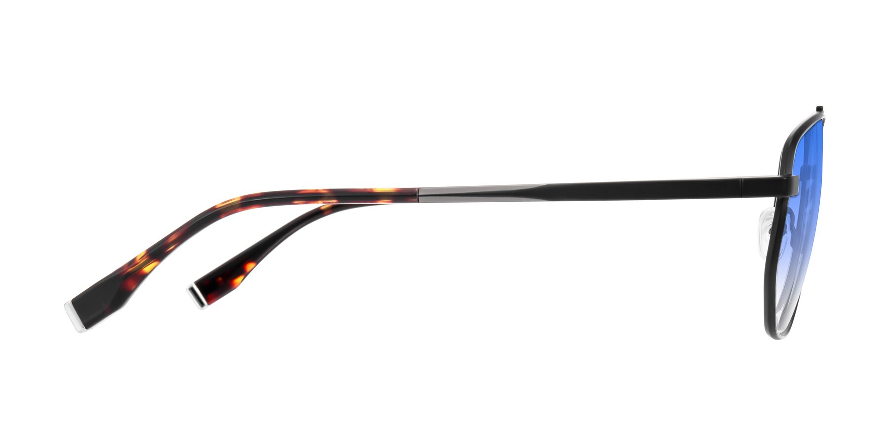 Side of Kailani in Gunmetal/Matte Dark Green with Blue Gradient Lenses