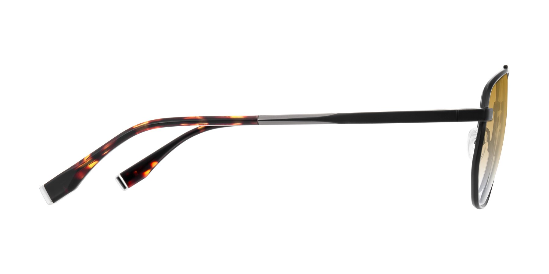 Side of Kailani in Gunmetal/Matte Dark Green with Champagne Gradient Lenses
