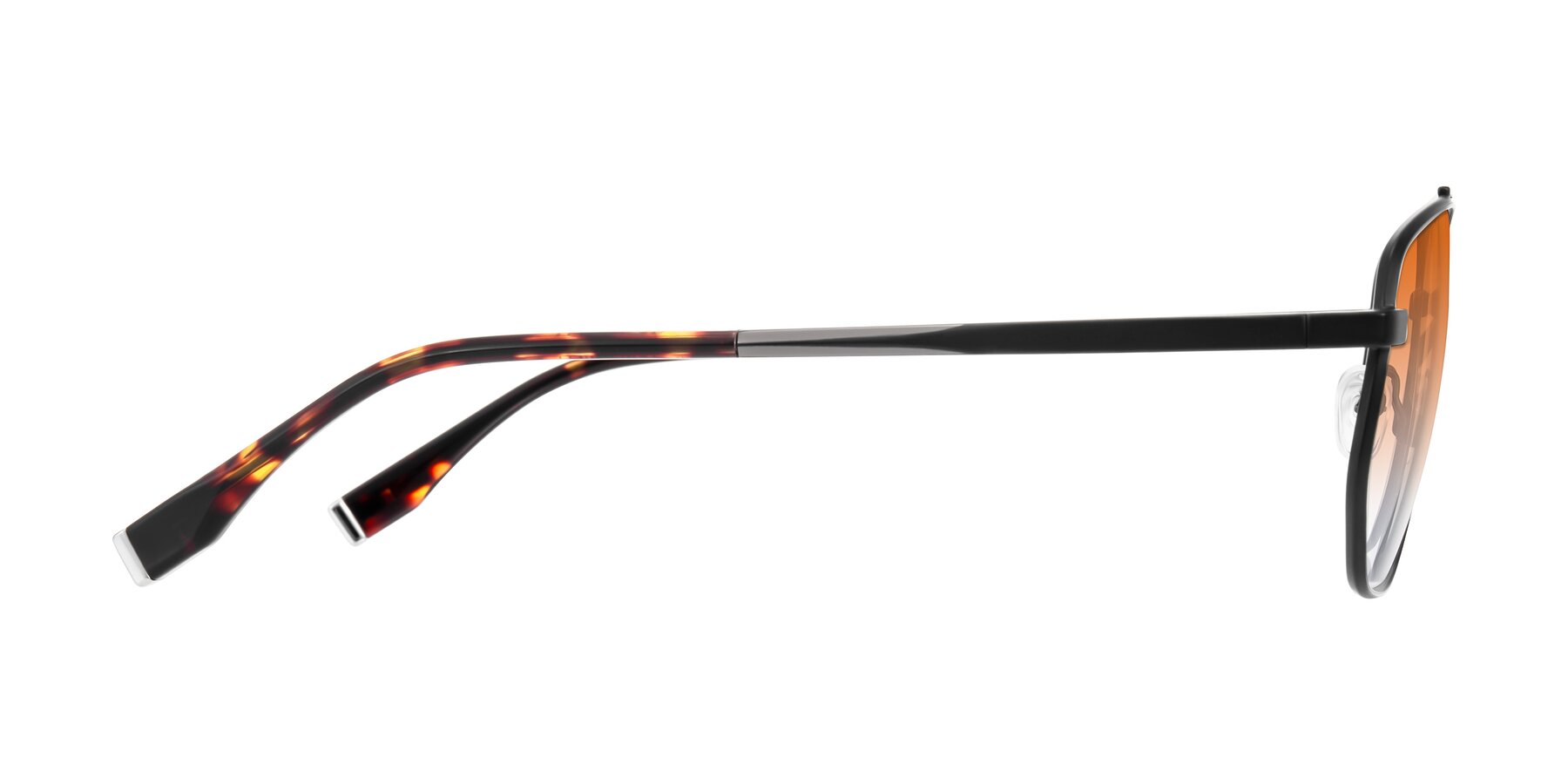 Side of Kailani in Gunmetal/Matte Dark Green with Orange Gradient Lenses