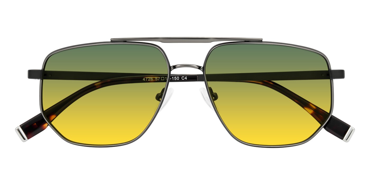 Kailani - Gunmetal/Matte Dark Green Gradient Sunglasses
