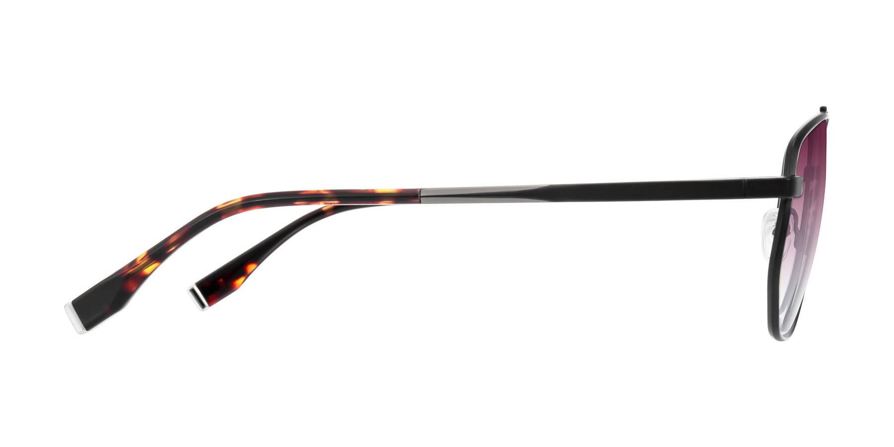 Side of Kailani in Gunmetal/Matte Dark Green with Wine Gradient Lenses