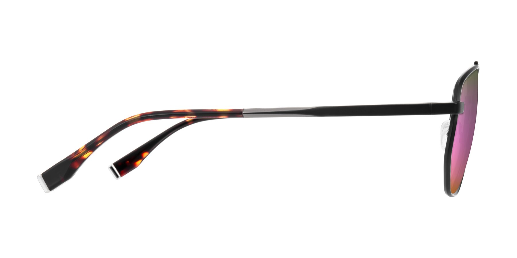 Side of Kailani in Gunmetal/Matte Dark Green with Pink Mirrored Lenses