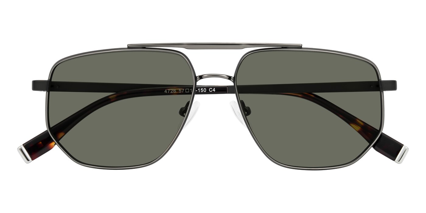 Kailani - Gunmetal/Matte Dark Green Polarized Sunglasses
