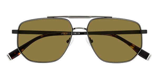 Front of Kailani in Gunmetal/Matte Dark Green