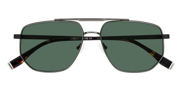 Front of Kailani in Gunmetal/Matte Dark Green
