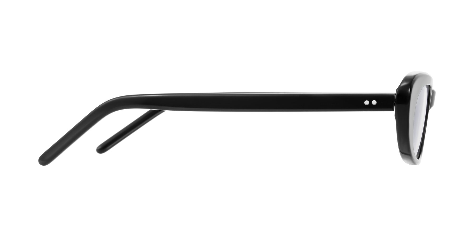 Side of Enzio in Black with Clear Blue Light Blocking Lenses