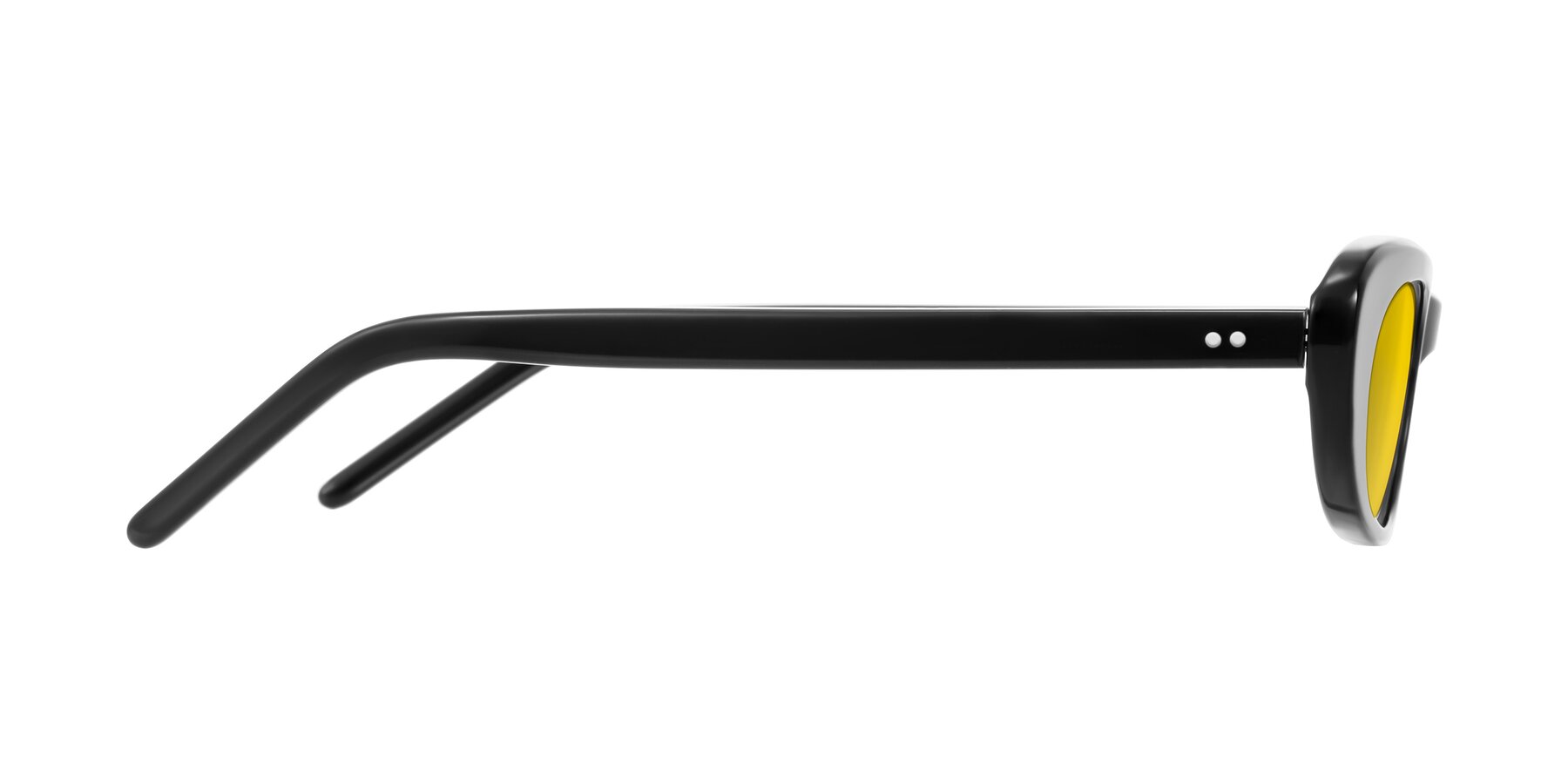 Side of Enzio in Black with Yellow Tinted Lenses