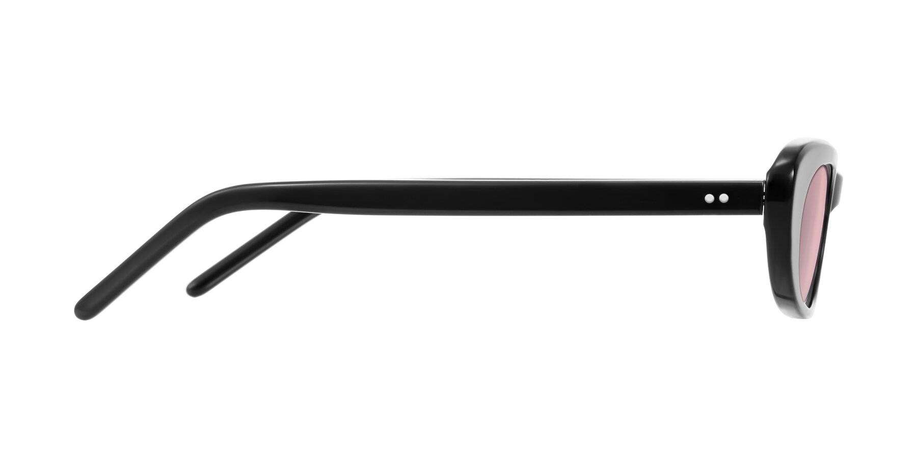 Side of Enzio in Black with Light Garnet Tinted Lenses