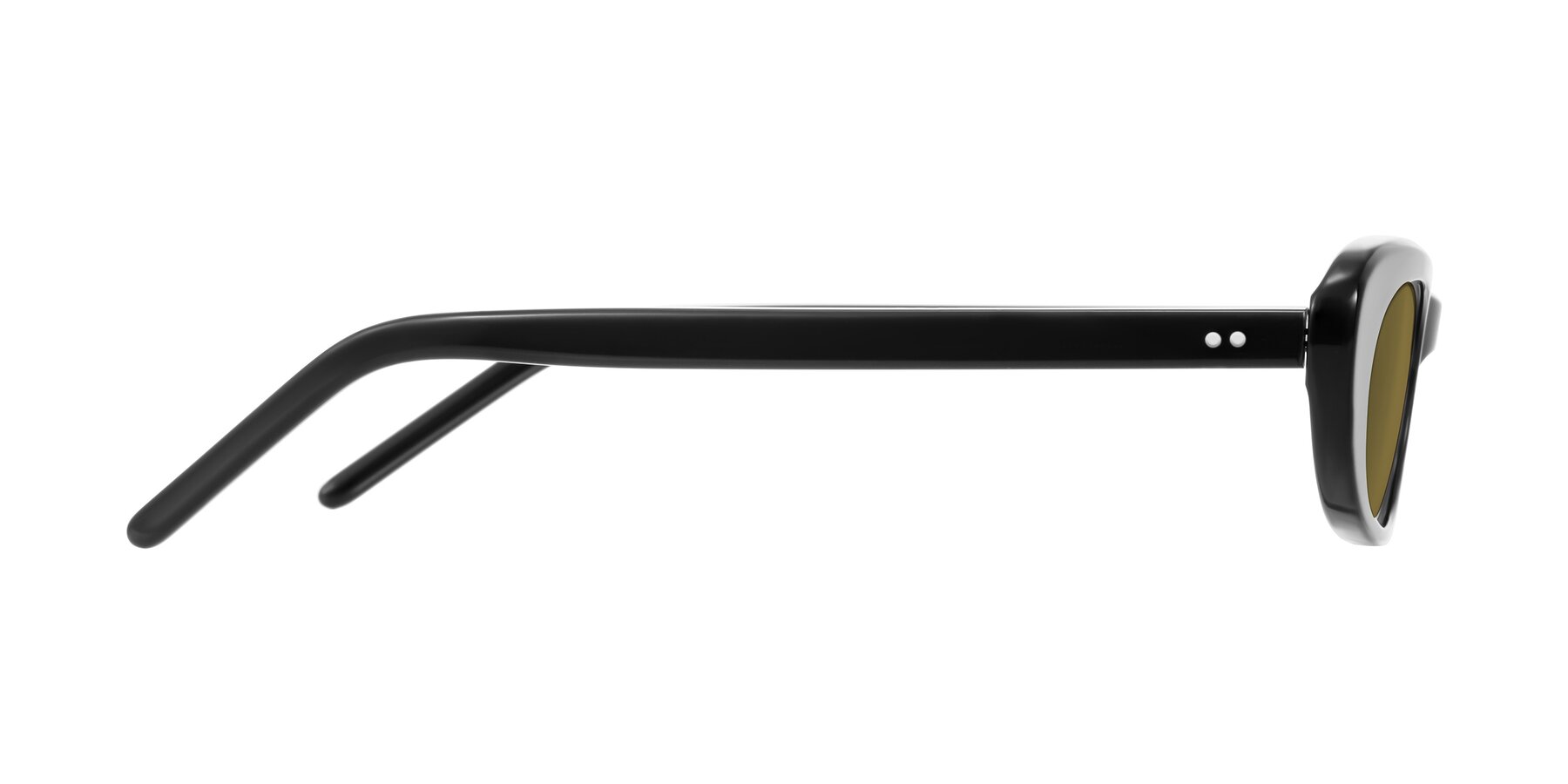 Side of Enzio in Black with Brown Polarized Lenses