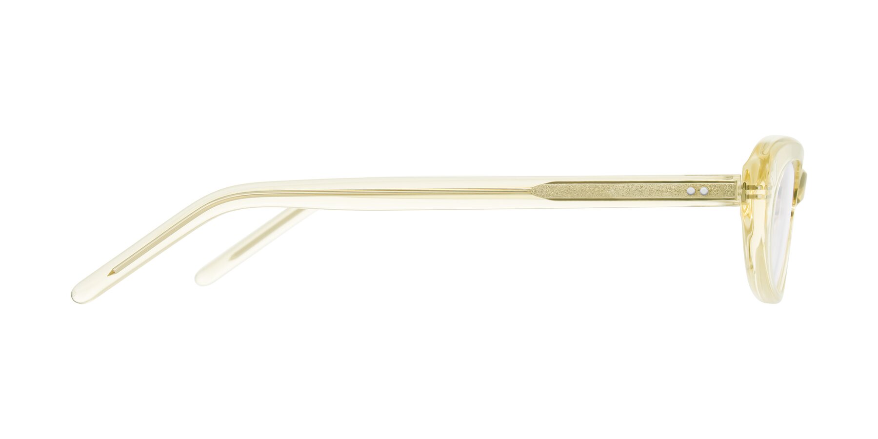 Side of Enzio in Lime Crystal with Clear Eyeglass Lenses
