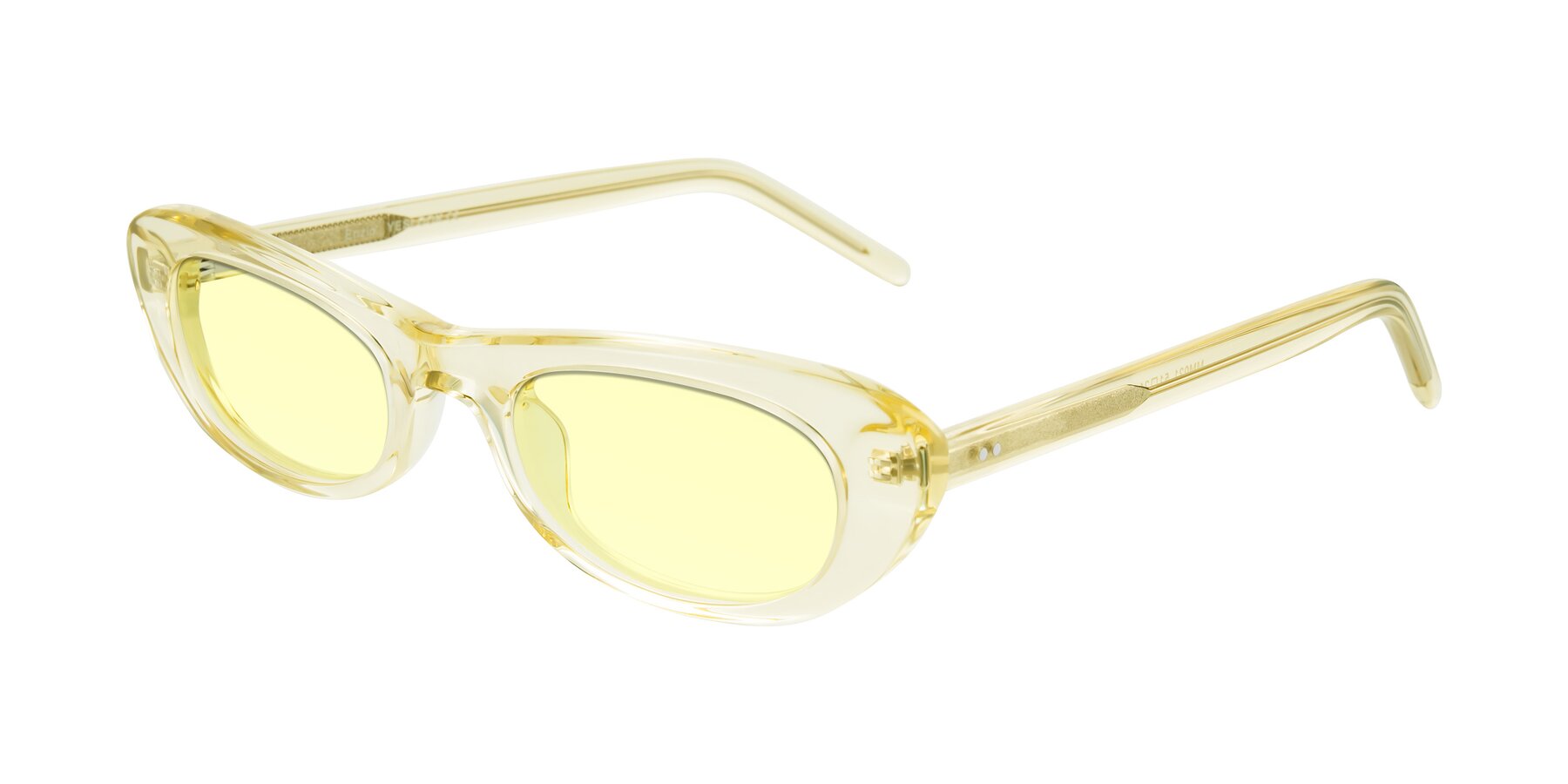 Angle of Enzio in Lime Crystal with Light Yellow Tinted Lenses