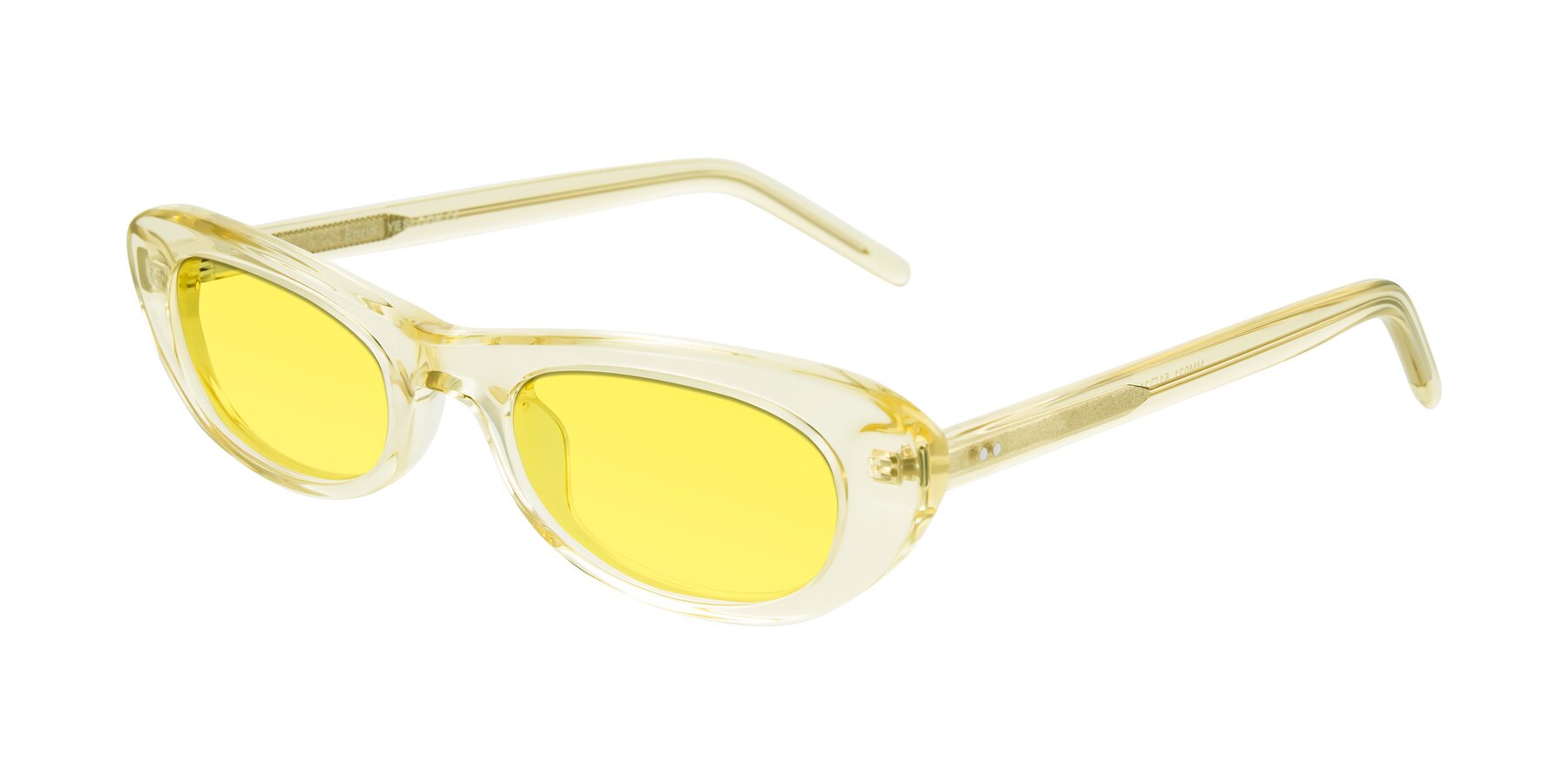 Angle of Enzio in Lime Crystal with Medium Yellow Tinted Lenses