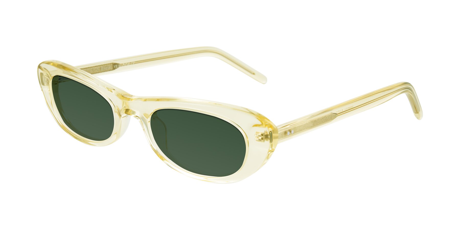 Angle of Enzio in Lime Crystal with Green Tinted Lenses
