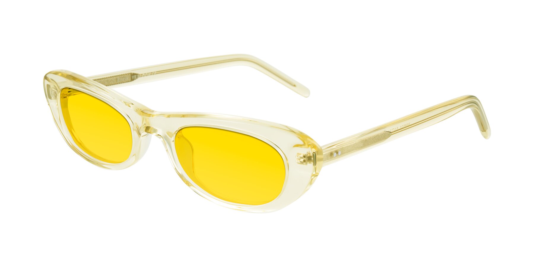 Angle of Enzio in Lime Crystal with Yellow Tinted Lenses