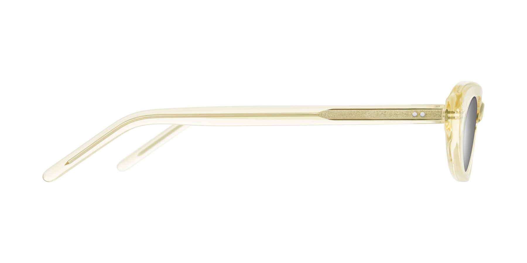 Side of Enzio in Lime Crystal with Silver Mirrored Lenses