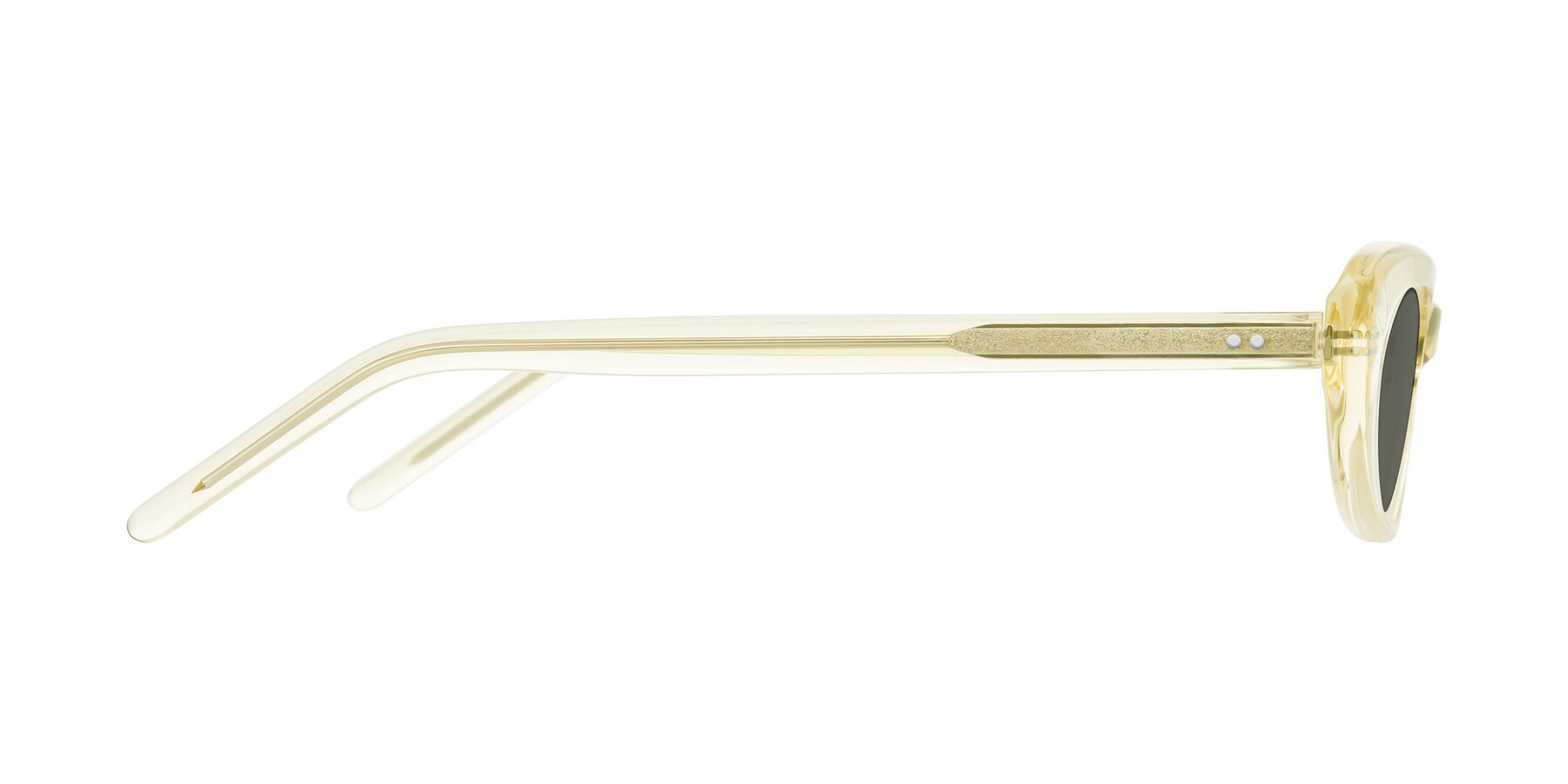 Side of Enzio in Lime Crystal with Gray Polarized Lenses