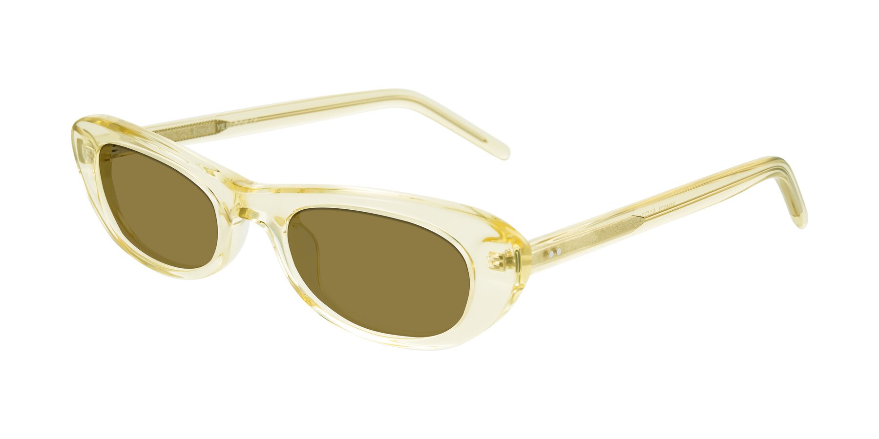 Angle of Enzio in Lime Crystal with Brown Polarized Lenses