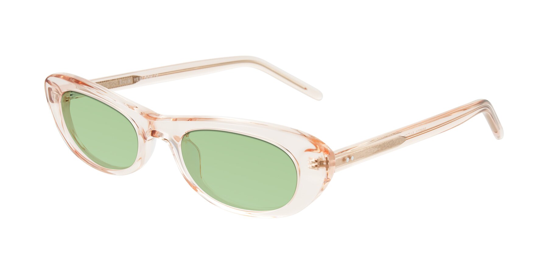 Angle of Enzio in Rose Crystal with Medium Green Tinted Lenses