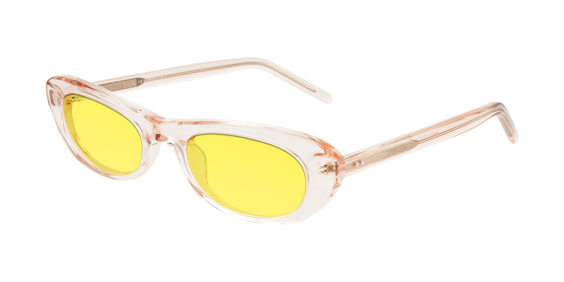 Angle of Enzio in Rose Crystal with Medium Yellow Tinted Lenses