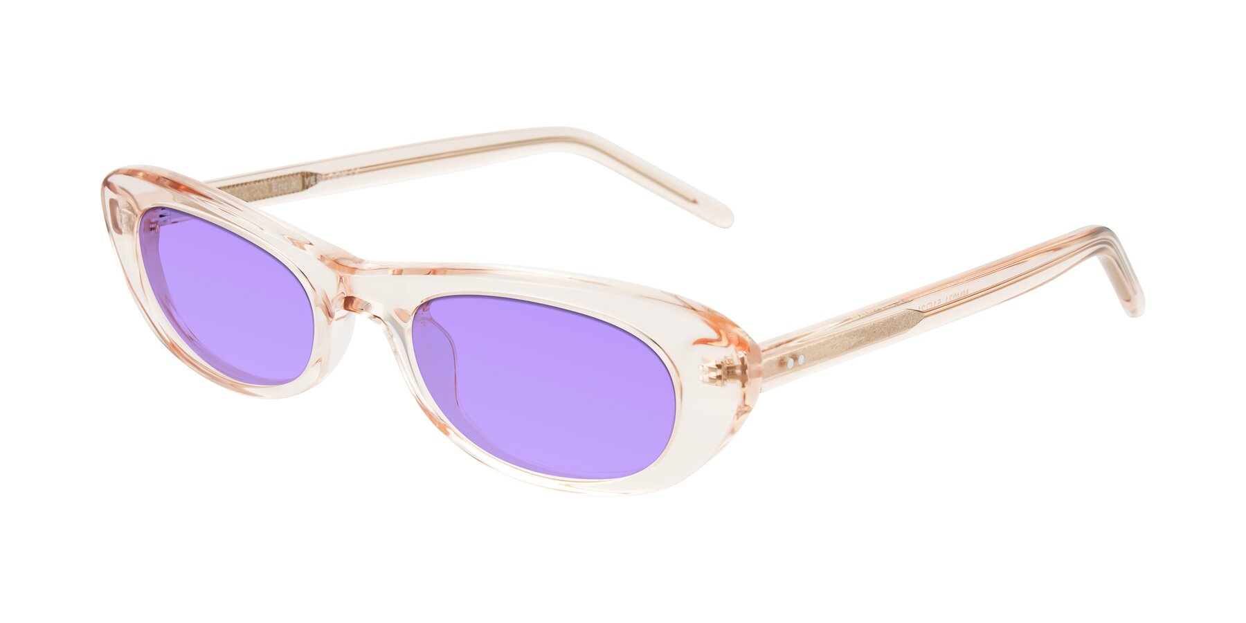 Angle of Enzio in Rose Crystal with Medium Purple Tinted Lenses