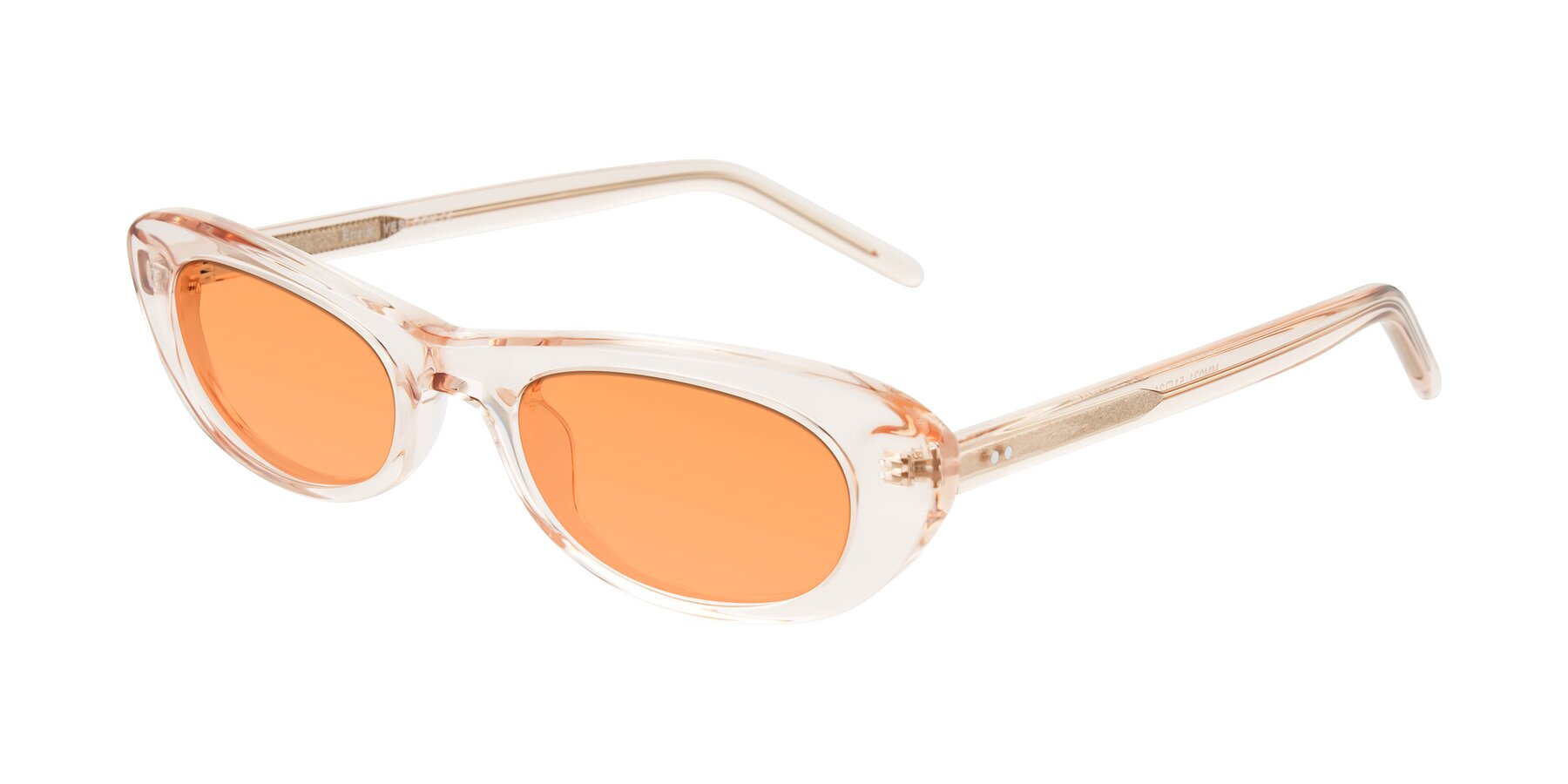 Angle of Enzio in Rose Crystal with Medium Orange Tinted Lenses