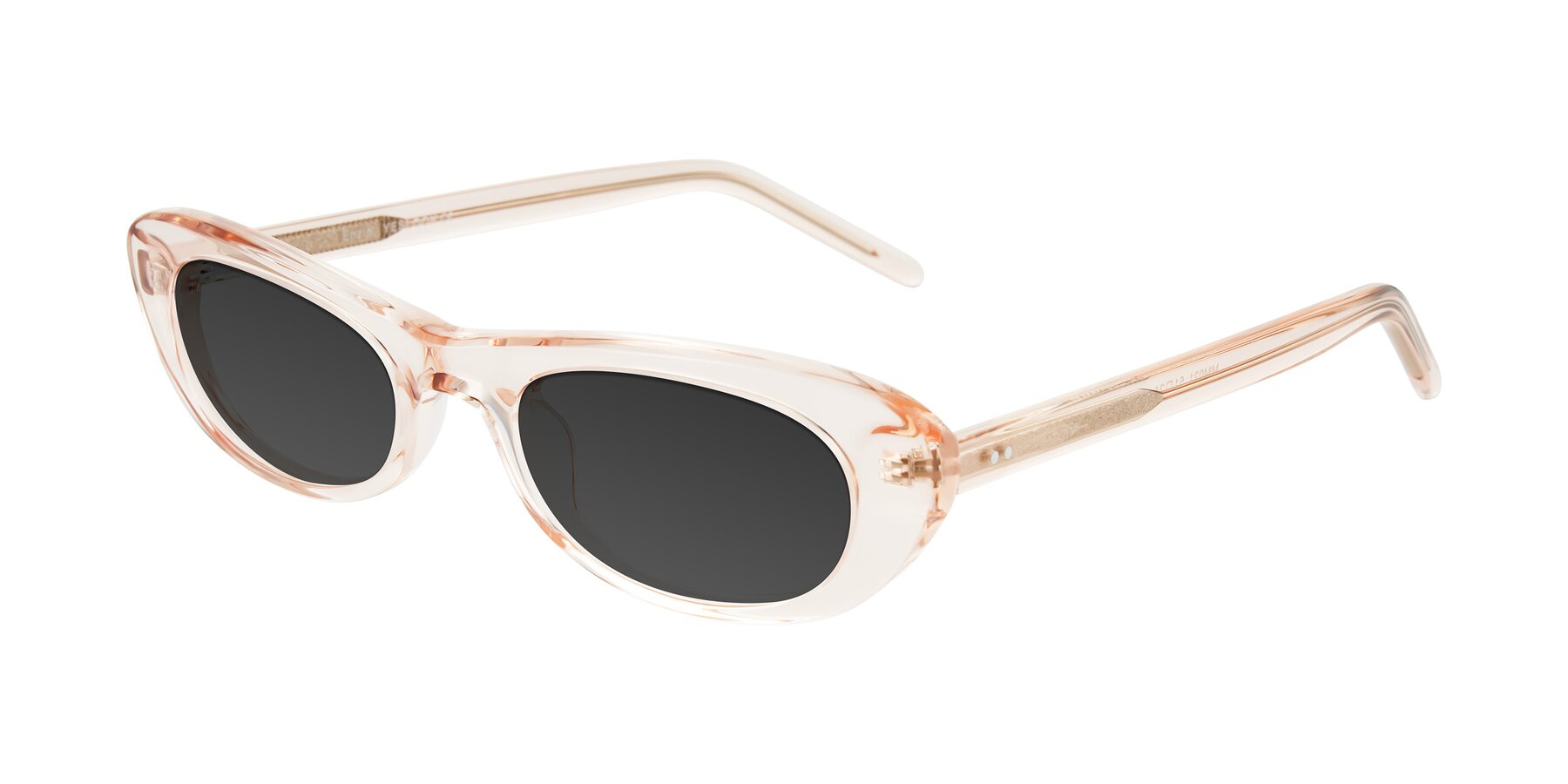 Angle of Enzio in Rose Crystal with Gray Tinted Lenses