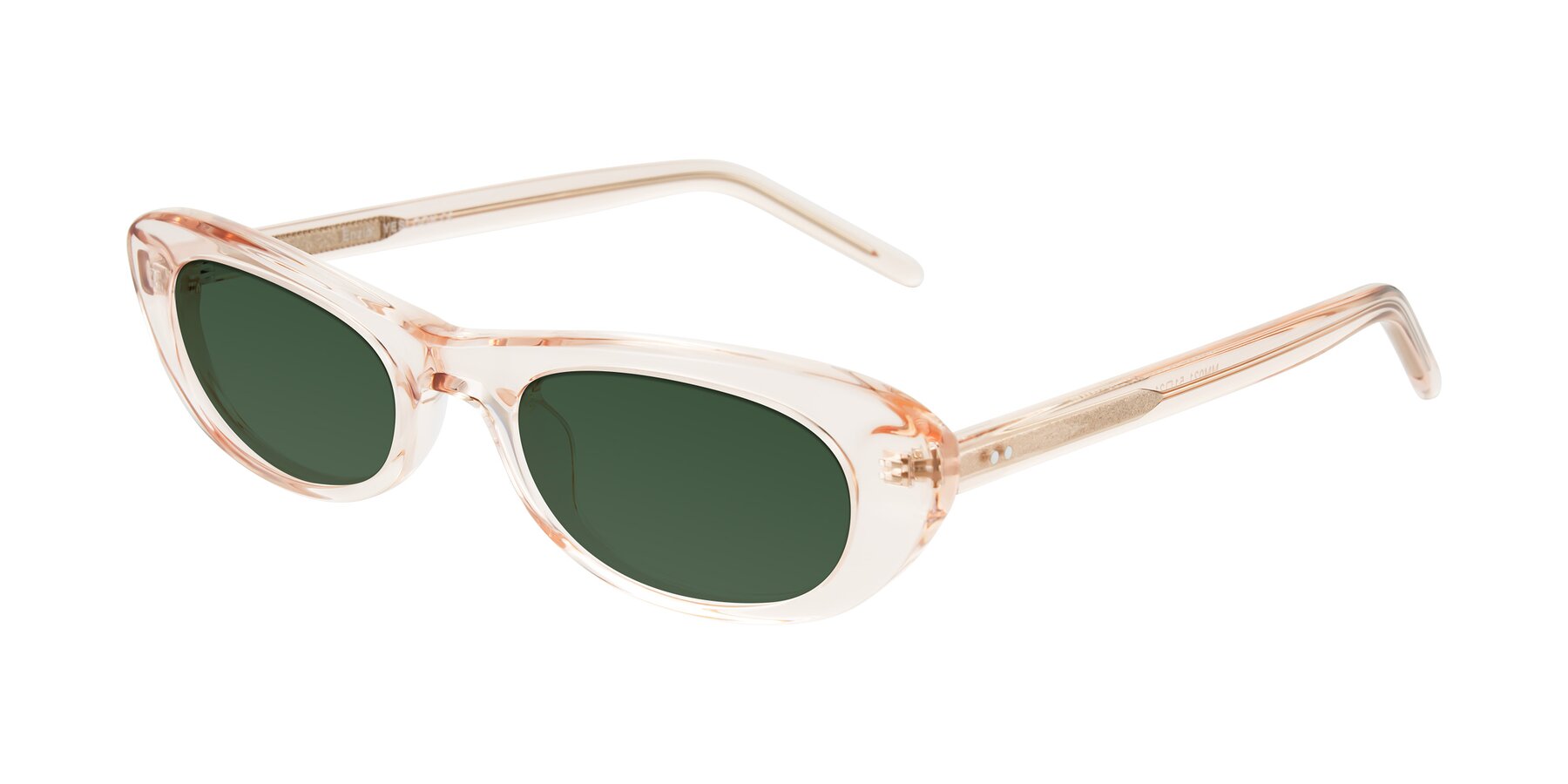 Angle of Enzio in Rose Crystal with Green Tinted Lenses