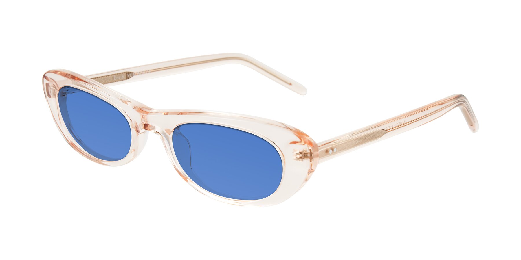 Angle of Enzio in Rose Crystal with Blue Tinted Lenses