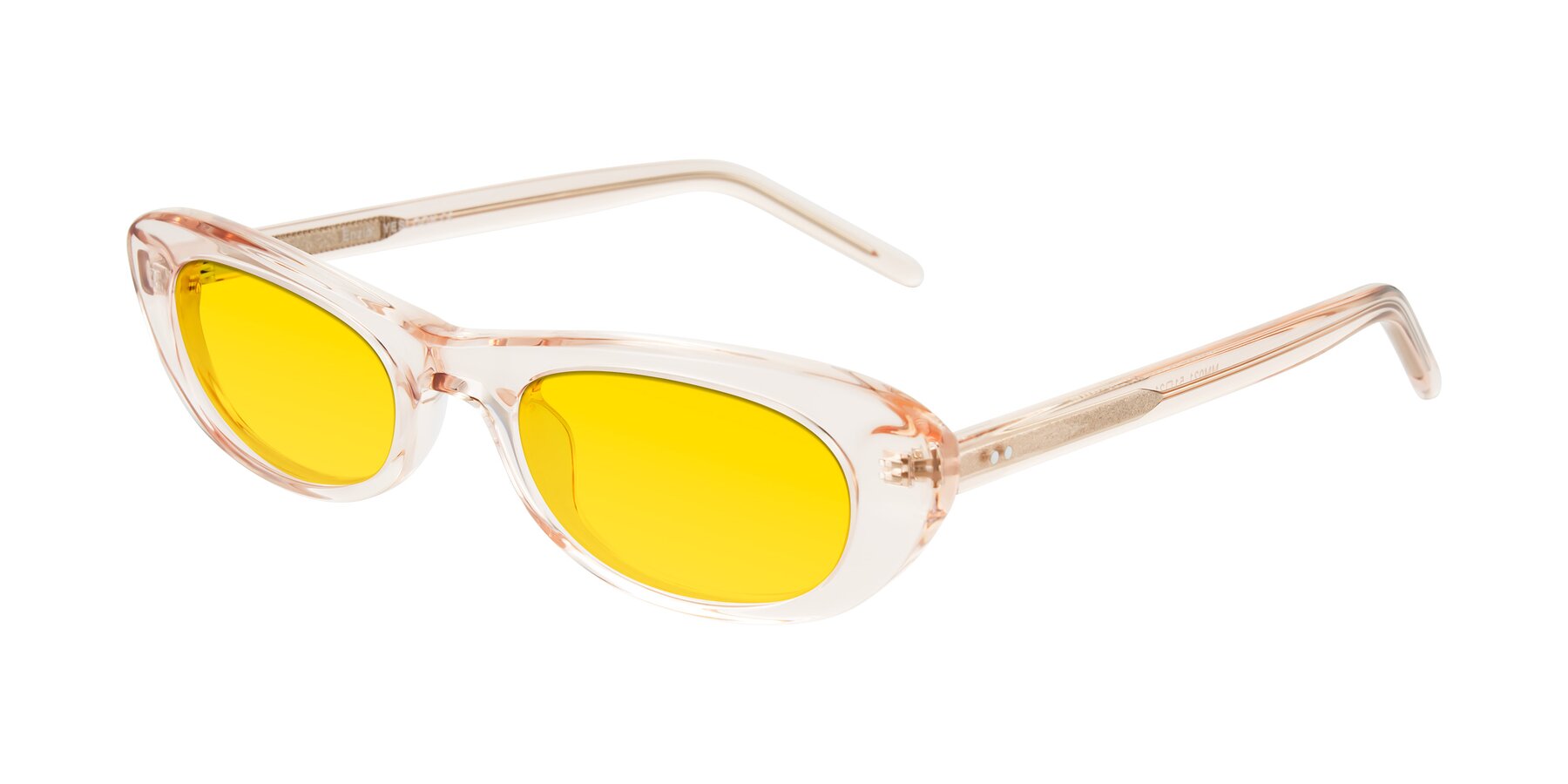 Angle of Enzio in Rose Crystal with Yellow Tinted Lenses